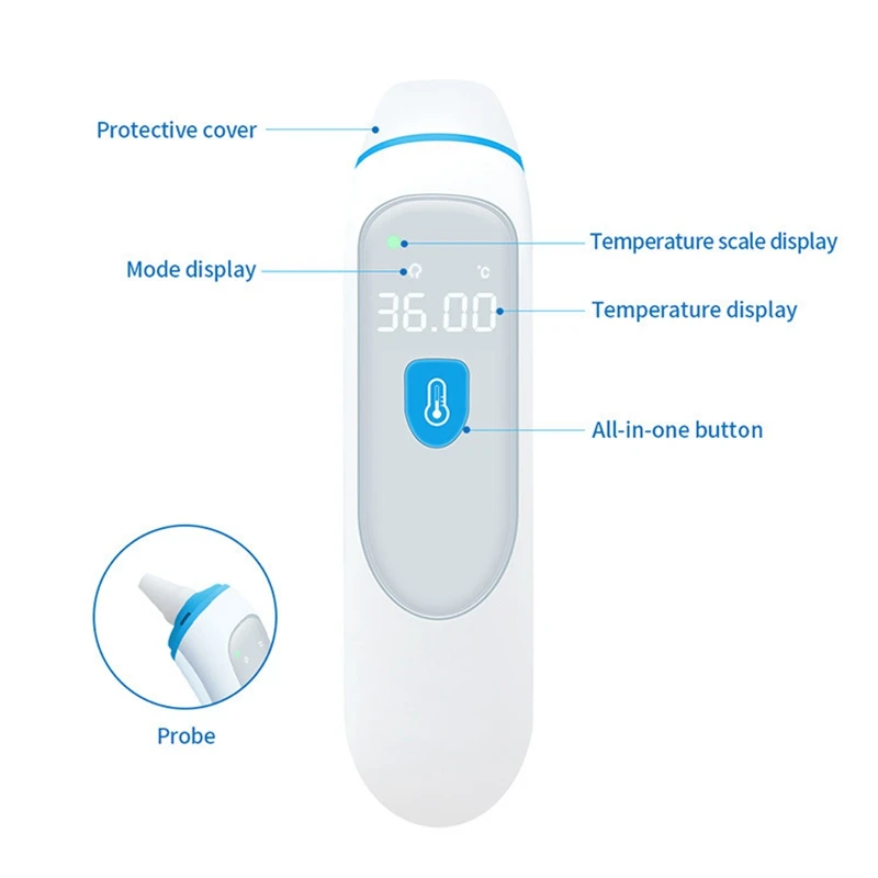 Детский термометр-для Ehead и ушной термометр для температуры-Точный двойной режим профессиональные клинические термометры для температуры тела