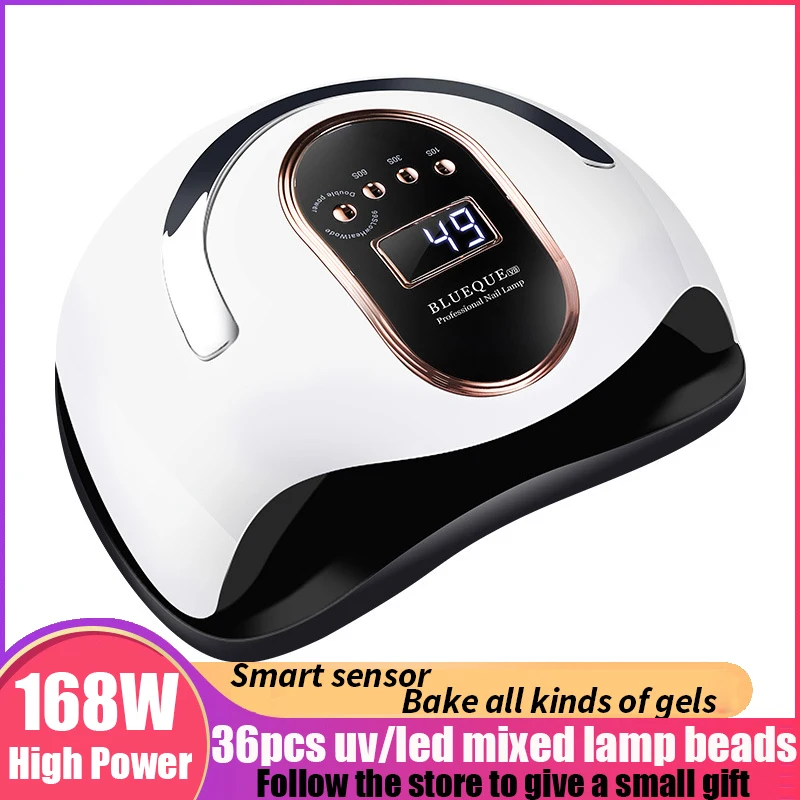 

Professional 180W/168W/54W Nail Lamp UV Lamp With Smart Sensor Lampara UV LED Nails Dryer Gel Light For Manicure Portable Tools