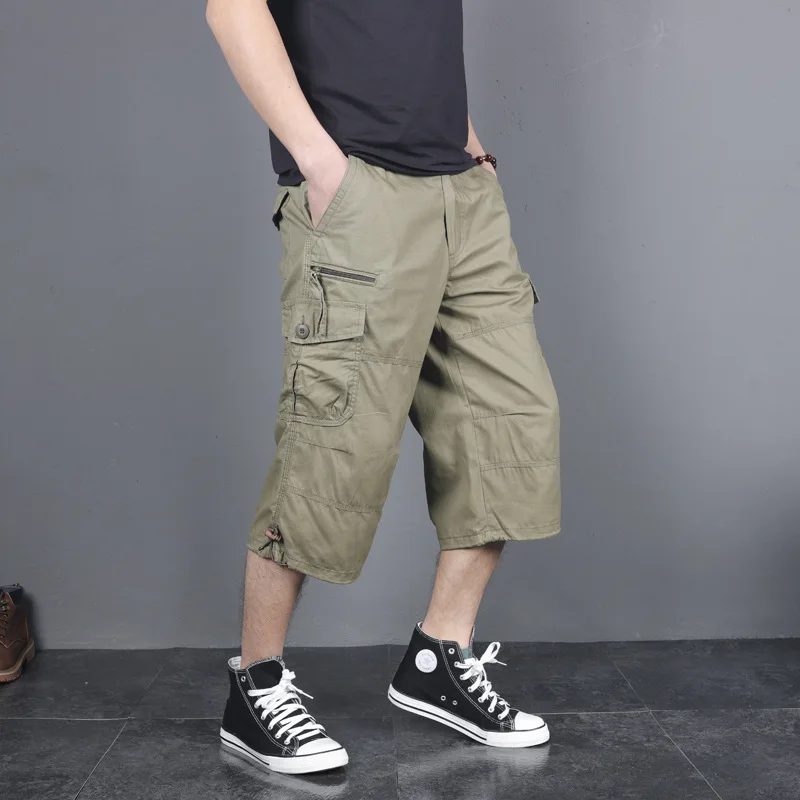 Cobcob Men s Cargo Shorts,Male Fashion Trouser Muti Pockets Work-Out Sweatpants Solid Jogger Short Pant 