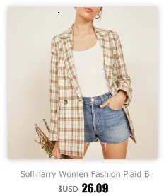 Sollinarry, уличная одежда, клетчатые женские пальто, куртки, одинарные, Brested, Осень-зима, куртки с зубчатым отворотом, женское повседневное винтажное пальто