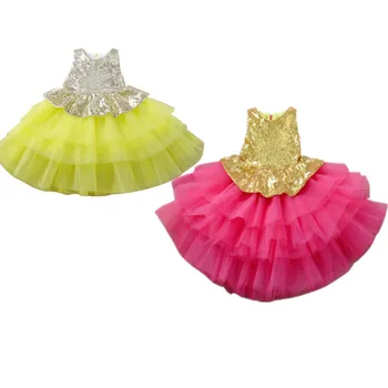 

New Toddler Kid Baby Girl Sequins Lace Pageant Clothes Princess Tutu Party Dress