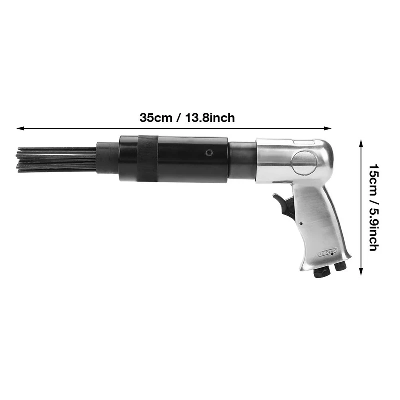

Deburring Tool, Air Pneumatic 19 Needle Scaler Grip Rust Paint Slag Corrosion Removing Tool