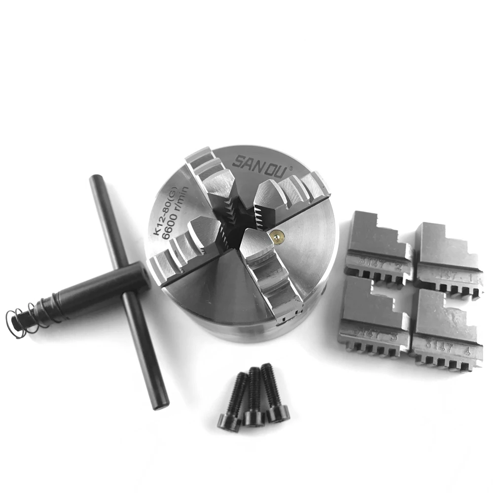 

High Accuracy 4 Jaw Chuck Self-centering For Mechanical Lathe For Drilling Milling Machine