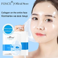 Fonce Korea Collagen Face Mask 10 Piece Moisturizing Improve Coarse Rejuvenation Tight Fade fine lines whitening Brighten Skin