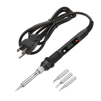 

80W 110V Electric Soldering Iron LCD Digital Electronic welding Iron +3 Tips Adjustable Temperature Welding Repair Tool US Plug