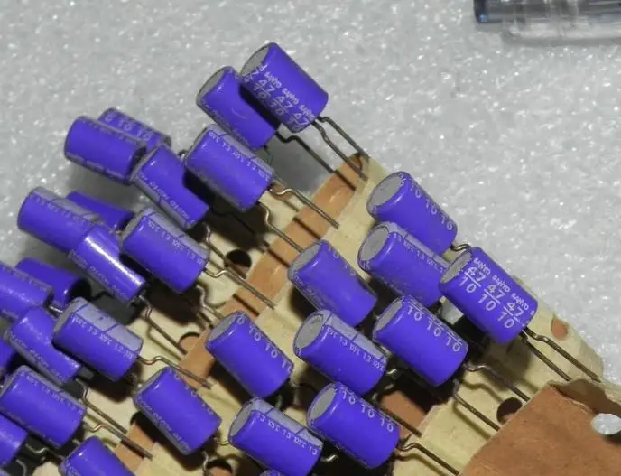 Оригинальный импортный конденсатор Электронная ОС-CON фиолетовый корпус