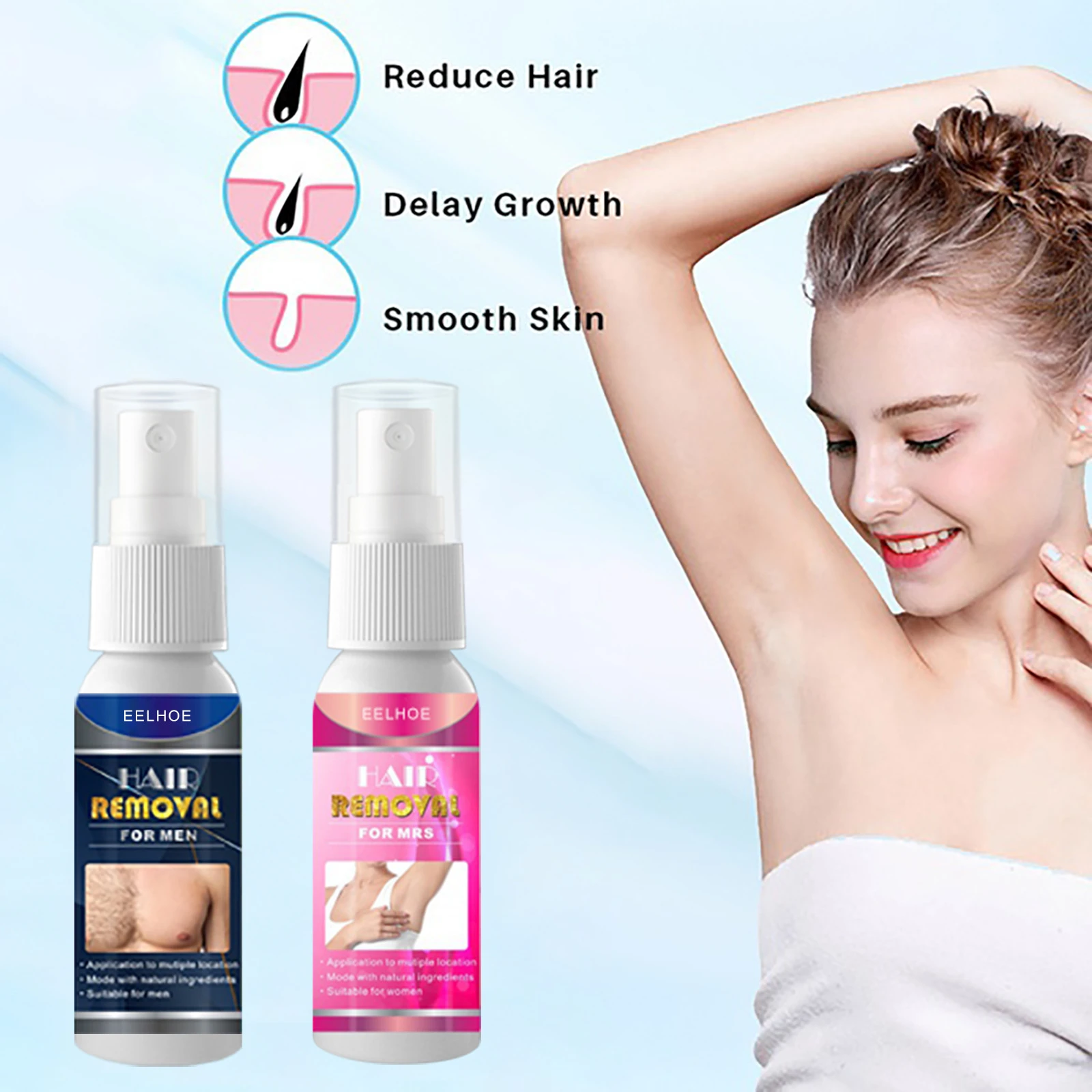 Natural Hair Removal Spray Shave For Bikini Arm Leg Body Care For Women And  Men Stop Hair Growth Inhibitor Painless Hair Remover - Hair Removal Cream -  AliExpress