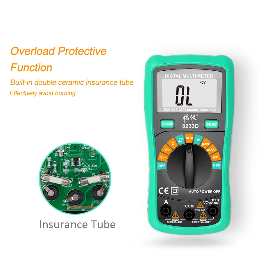 6000 counts Multimeter NCV Digital Multimeter True-RMS Auto Ranging AC/DC Voltage Meter Multimetro Digital Multimetr Voltmeter