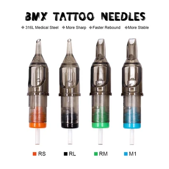 

BIOMASER 100pcs Gray Evolved Cartridges Tattoo Needles Round Liners Curved Round Magnums 1/3/5/7/9/11/13/14/15RL Cartuch Tattoo