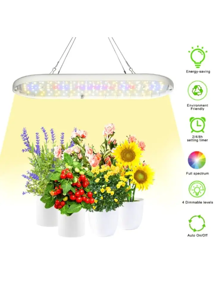 

USB Timing Dimming Plant LED Grow Light Lamp 60W AC85-265V Full Spectrum Flowers