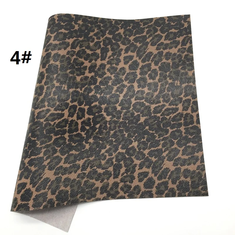4 1 шт. 21X29 см Lepard напечатанная искусственная ткань, синтетическая кожа листы для изготовления луков LEOsyntheticoDIY T339 - Цвет: 4