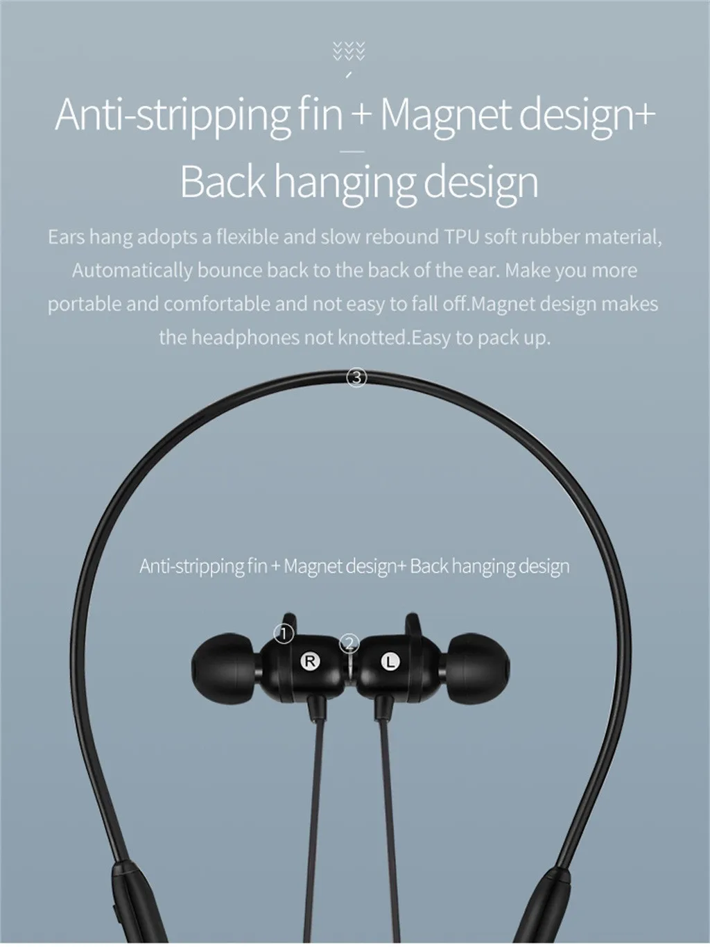 Продукты Bluetooth магнитные шейные наушники Беспроводная гарнитура HiFi стерео микрофон наушники Поддержка дропшиппинг