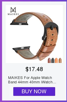 Кожаные аксессуары для часов MAIKES, браслет iwatch, 42 мм, 38 мм, ремешок для Apple Watch, 44 мм, 40 мм, серия 4, 3, 2, 1, ремешок для часов