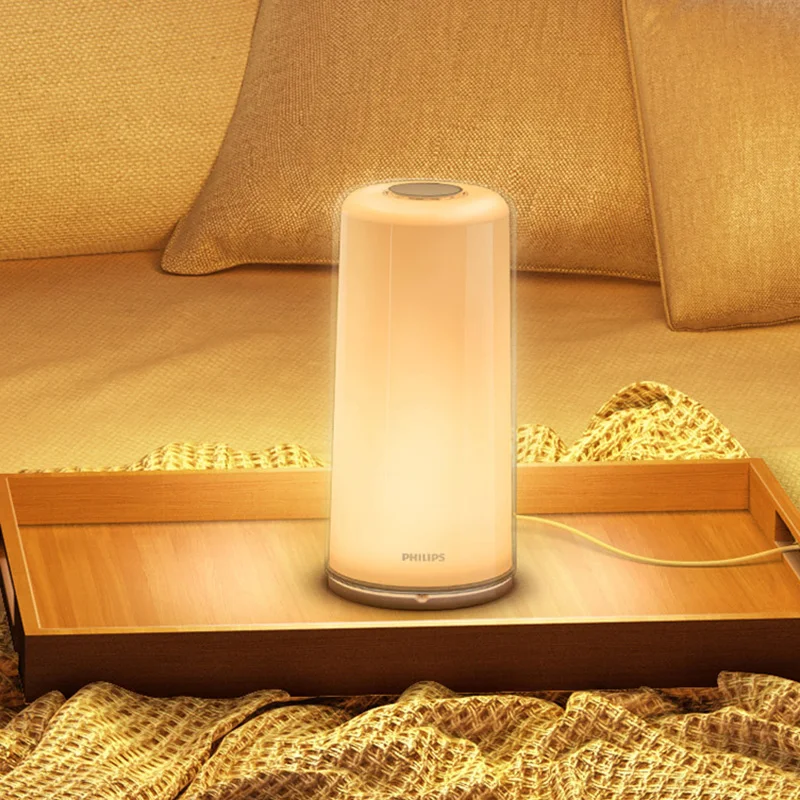 

Philips Zhirui Bedside Lamp Stepless Dimming Smart Night Light 100 - 240V Dimmable Table Desk Lamps Portable Atmosphere Lighting