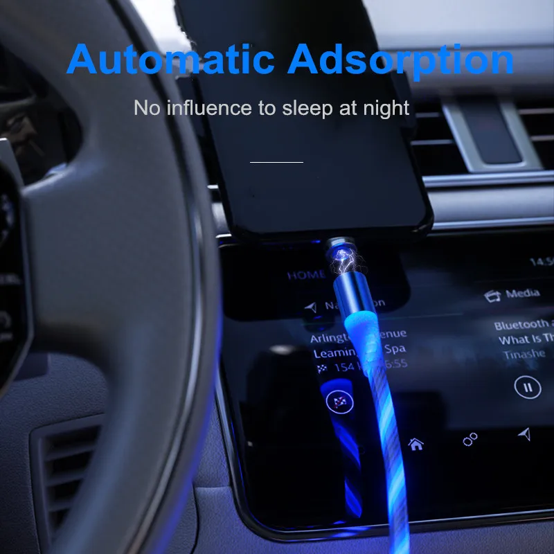 Vanniso 2.4A 1 м светодиодный магнитный USB кабель для iPhone Xs Max usb type C кабель Micro USB кабель для samsung S8 Xiaomi Note 7 LG USB C