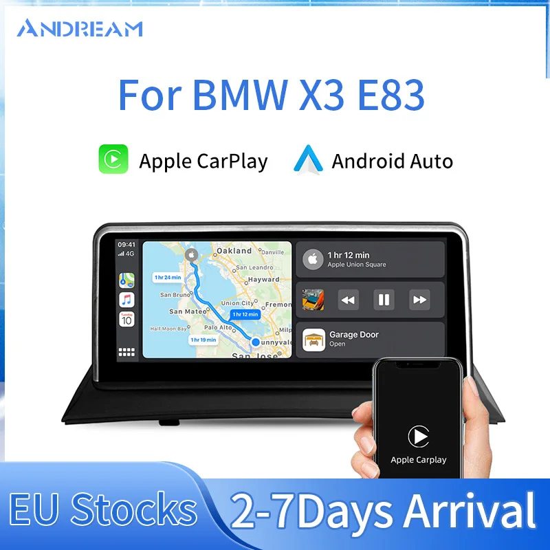 10 25 &quotбеспроводной Apple CarPlay / Android авто для BMW X3 E83 2003-2010 мультимедийный Головной