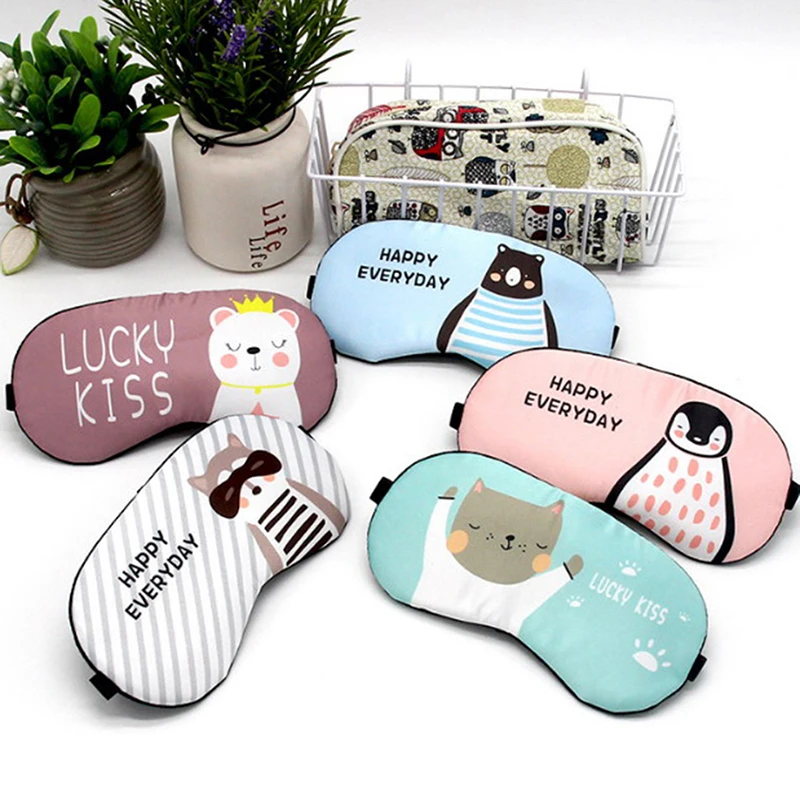 

Cotton Cartoon Eyepatch Sleeping Mask Cute Funny Anime Sleep Mask Eye Cover Travel Relax Eye Band Sleeping Aid Kids Blindfolds