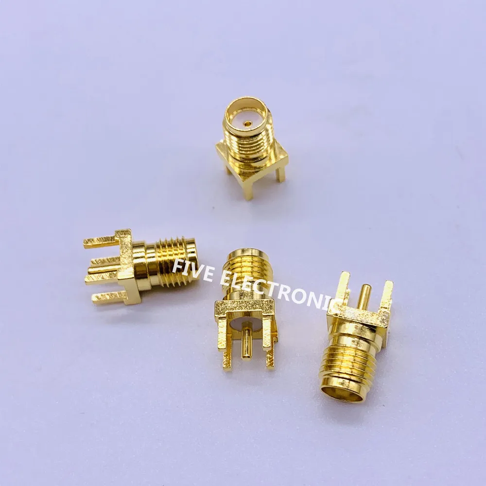 

5pcs/Lot SMA-J-P-H-ST-TH1 SMA Connector Jack, Female Socket 50Ohm Through Hole Solder