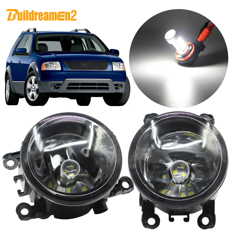 Buildreamen2 Car Fog Light Assembly H11 Lampshade + Bulb Daytime Running DRL 12V For Ford Freestyle SEL 2005 2006 2007 | Автомобили и