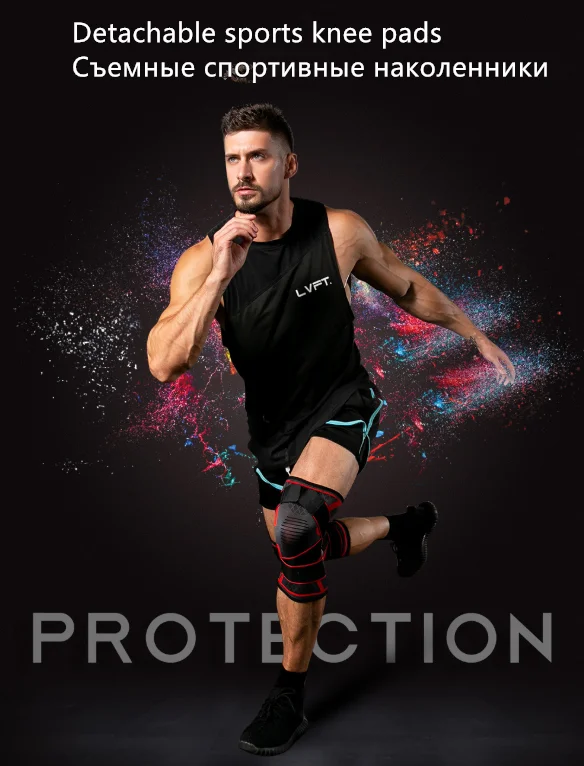 New Compression Belt Knit Sports Knee Pads Badminton Running Fitness Knee Pads Outdoor Climbing Knee Pads Red And Black
