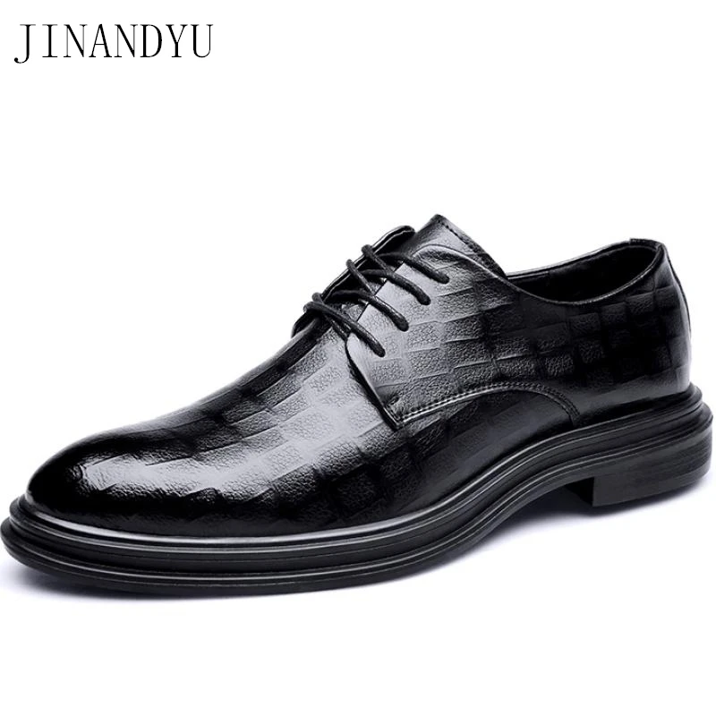 

Black Dress Mens Shoes Genuine Leather Formal Men Shoes Elegant High-quality Mens Official Shoes Man Zapatos Hombre Vintage
