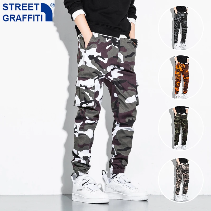 Pantalones de camuflaje para corredor de carga para hombre, pantalón militar táctico para exteriores, ropa de calle informal con bolsillos, de algodón, talla grande 8XL