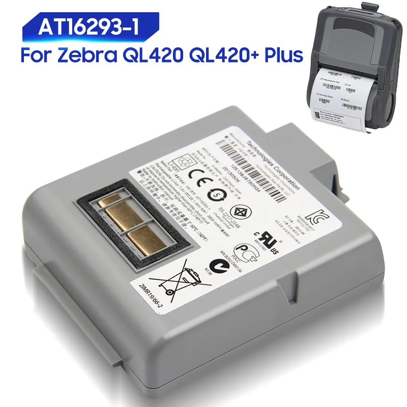 Original Replacement Battery For Zebra QL420 Plus QL420+ AT16293-1 Genuine Battery 4200mAh
Original Replacement Battery For Zebra QL420 Plus QL420+ AT16293-1 Genuine Battery 4200mAh