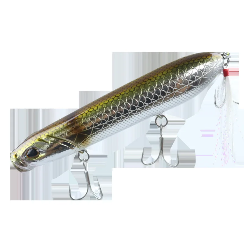 Bassland top water popper walk the dog fishing hard bait pencil plastic lure long casting seabass trout pike pesca fishing gear