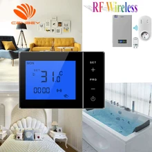 Термостат беспроводной для котла Беспроводной аккумулятор термостата с питанием штепсельная вилка приемник комнатный подогрев пола термостаты умный центральный нагрев программируемый терморегулятор 220 в