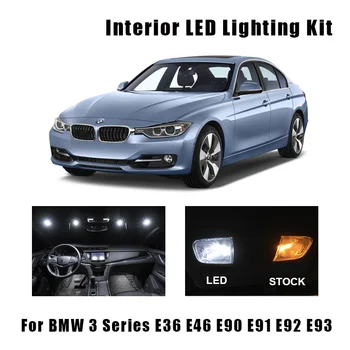 

White Canbus Error Free Car LED Interior Light Map Dome Reading Bulbs Kit For BMW 3 Series E36 E46 E90 E91 E92 E93 1990-2019