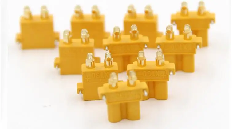 10 x XT30PW ESC двигатель печатной платы вилка банан Золотой XT30 обновление правый угол