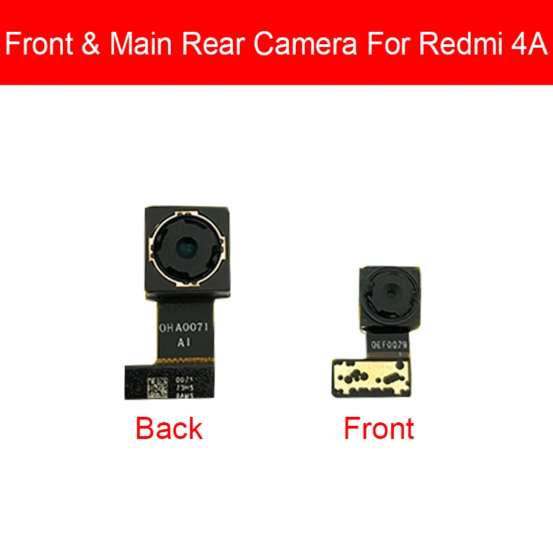 Передняя и задняя Камера Moduel для Xiaomi Redmi 4 4A 4X Pro основной Камера перед Камера гибкий кабель для замены, ремонта Запчасти