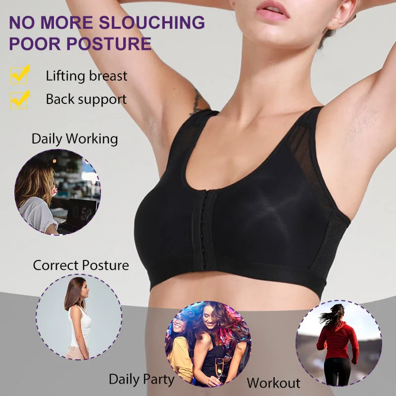 Women Body Shaper Slimming Underwear Posture Corrector Shapewear Tops Back Support Seamless Underwear Corset Women Bras Tops