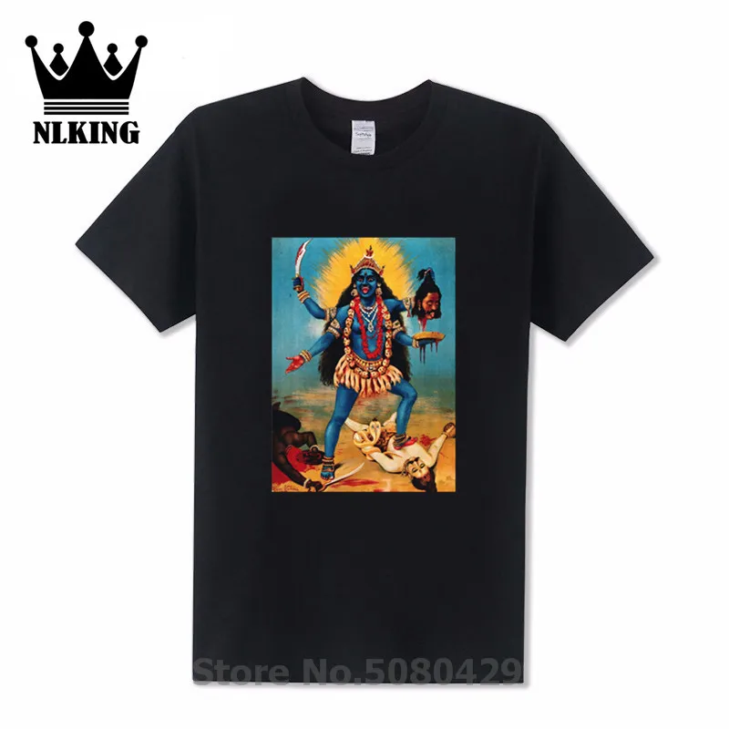 4XL 5XL топы футболки индийский богиня Индийский Бог Kali Cali футболка для мужчин с