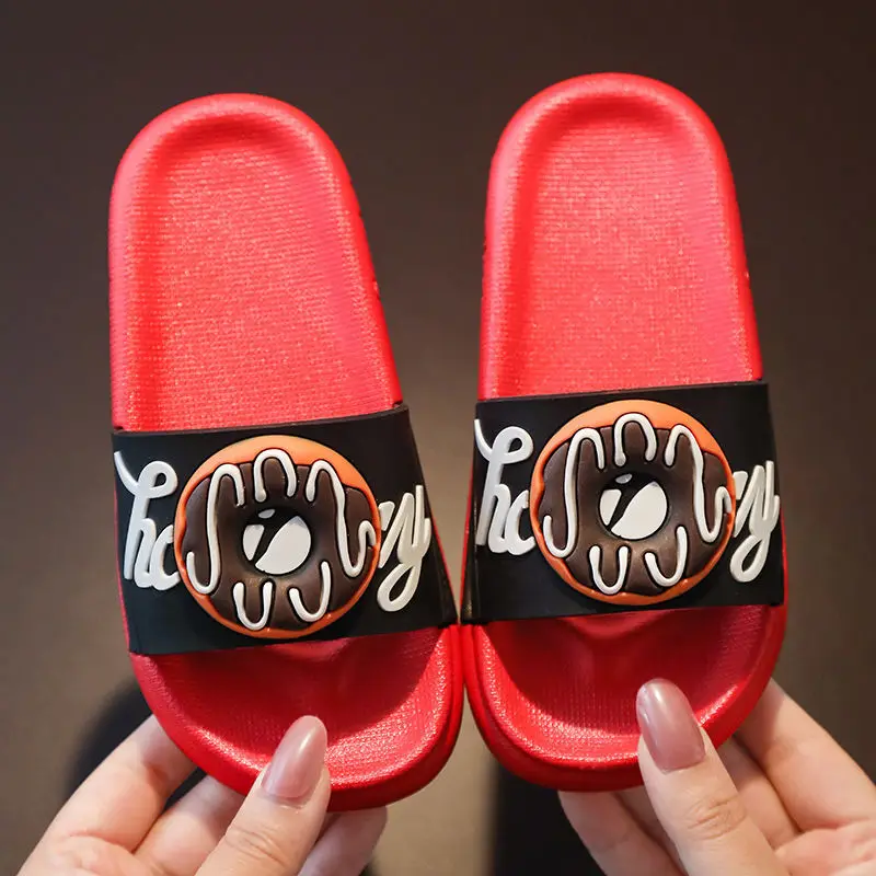 Тапочки с пончиком Детская летняя пляжная обувь сандалии для мальчиков и девочек