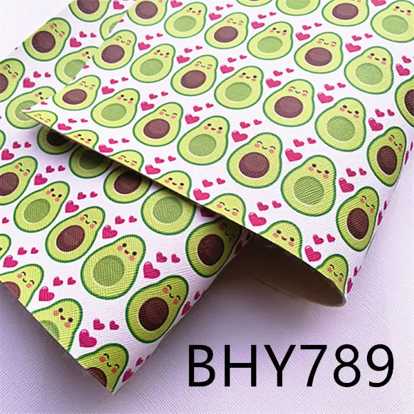 BHY789 A4 20*33 см 10 шт мультфильм фрукты печать синтетическая кожа ткань BHY802 - Цвет: BHY789
