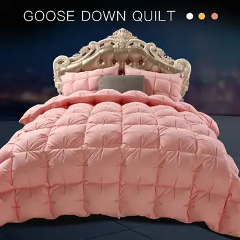 

4D Luxury Goose Down Winter Quilt Duvets Comforter Blanket Duvet Filling Cotton Cover Twin Queen King Full Size For Home Hotel