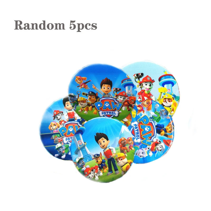 Paw Patrol День Рождения украшения поставки собака мультфильм маленький значок кованого железа значок игрушки из жести для детей 2D23