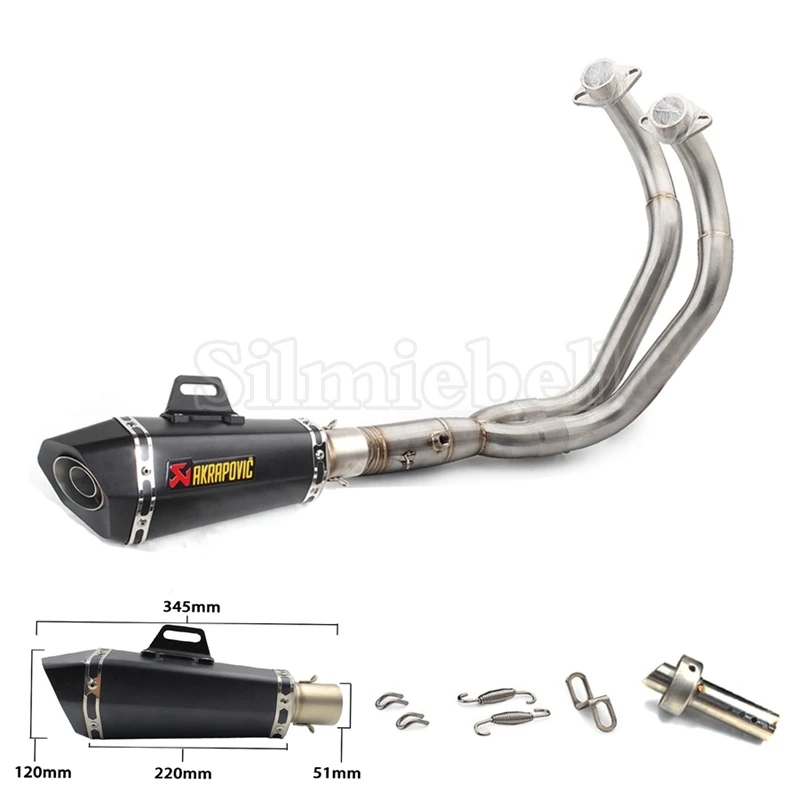

Motorcycle Akrapovic Exhaust Modify Motocross Exhaust Muffler Tube For Yamaha MT-07 MT07 FZ07 FZ-07 2014-2018 2019 Tracer XSR700