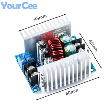 300w 20a DC-DC step down buck conversor módulo de tensão de corrente constante cc cv led driver módulo de potência capacitor eletrolítico