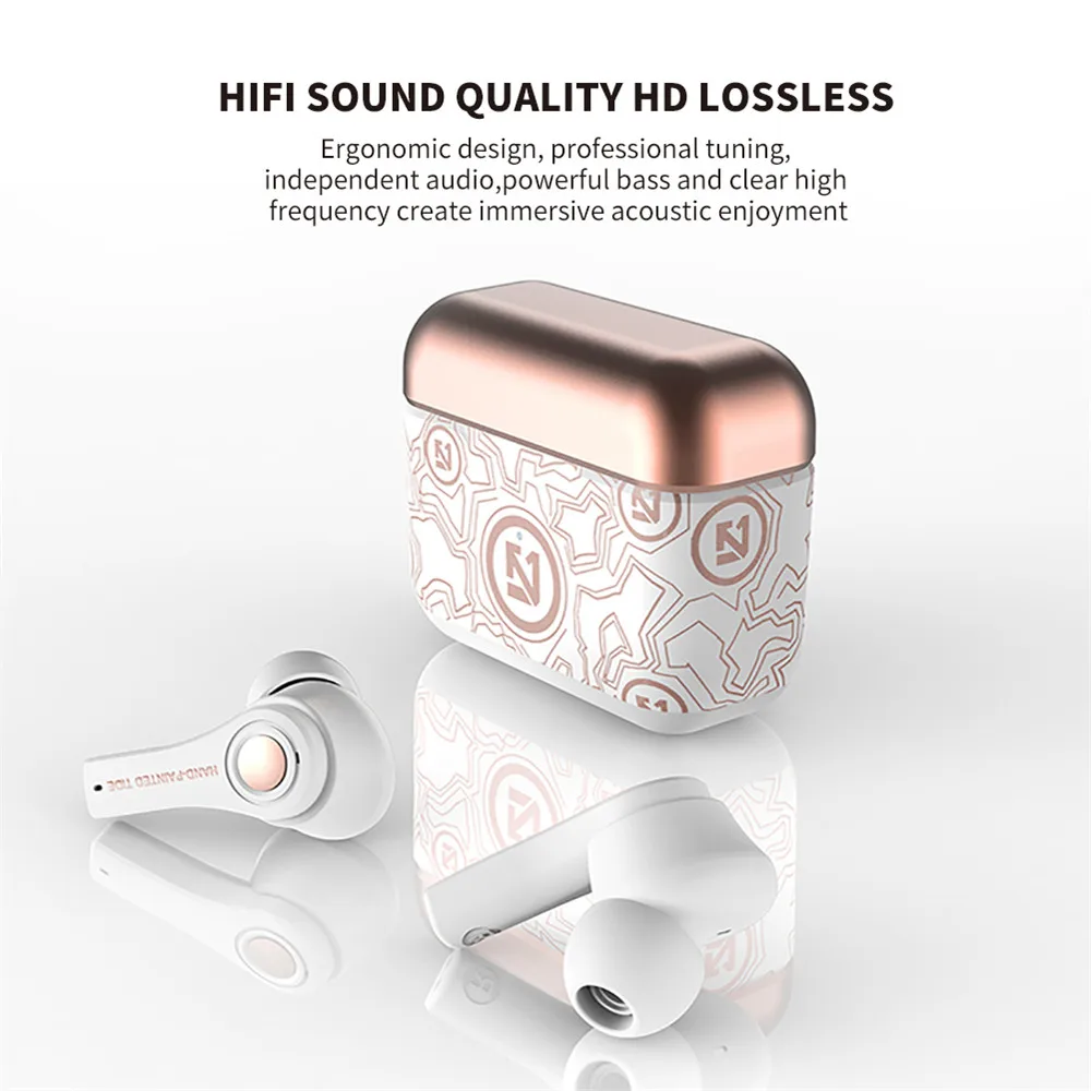 Tws Wireless Earphones Bluetooth 5 0 Microphone Headset Mini In Ear Automatic Pairing Handsfree Headset For Iphone