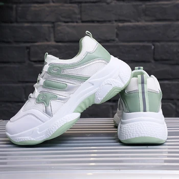 

2020 Trend Comfortable Air Mesh Sneakers Summer New Women Running Shoes Increased Thick Bottom Non-slip Non-slip Sports Shoes