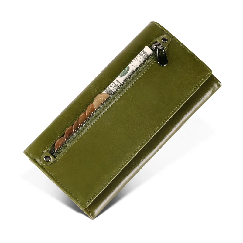 

Fashion Luxury Wallet Women Genuine Leather Wallets New Female Coin Purse Long Deisgner Wallet Lady Magnetic Buckle Clutch Bag