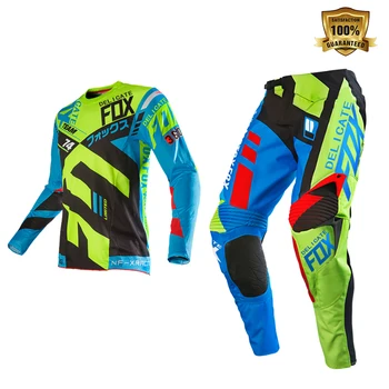 

NEW 2019 Delicate FOX MTB Bike Downhill Mountain Bicycle Motocross Motorcycle Gear Set Moto Kits Mens Suit