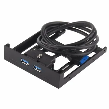 

20-Pin 2 Port High Speed USB 3.0 Front Panel Cable Adapter Computer Floppy Disk Built-in Panel For PC Desktop Floppy Bay