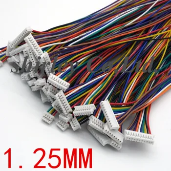 

10Pcs/lot 10CM 20CM 30CM mini micro JST 1.25 2P/3P/4P/5P/6P/7P/8P/9P/10pin female plug connector with wire 1.25MM cable