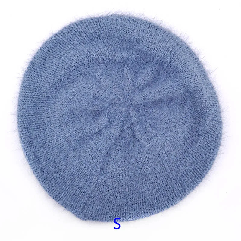 blue Новинка года; вязаные шапки из мягкого мохера береты для маленьких девочек; сезон осень-зима; шапочки; розовые детские аксессуары для волос - Цвет: blue