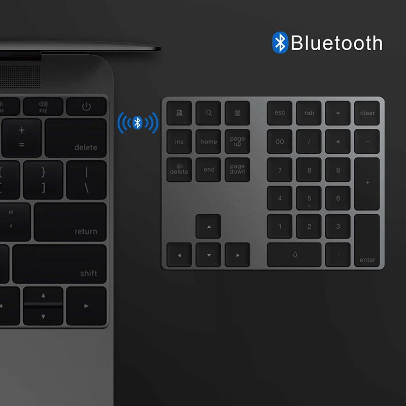 Ультра тонкий 34 клавиши Bluetooth цифровая клавиатура с номером Pad с ножничным переключателем Мини цифровой клавиатуры для ПК Surface Pro Tablet