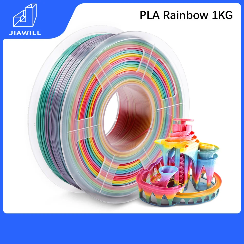 Rainbow PLA Filament For FDM 3D Printer 1kg 1.75mm Printing Materials Children Option Colors | Компьютеры и офис