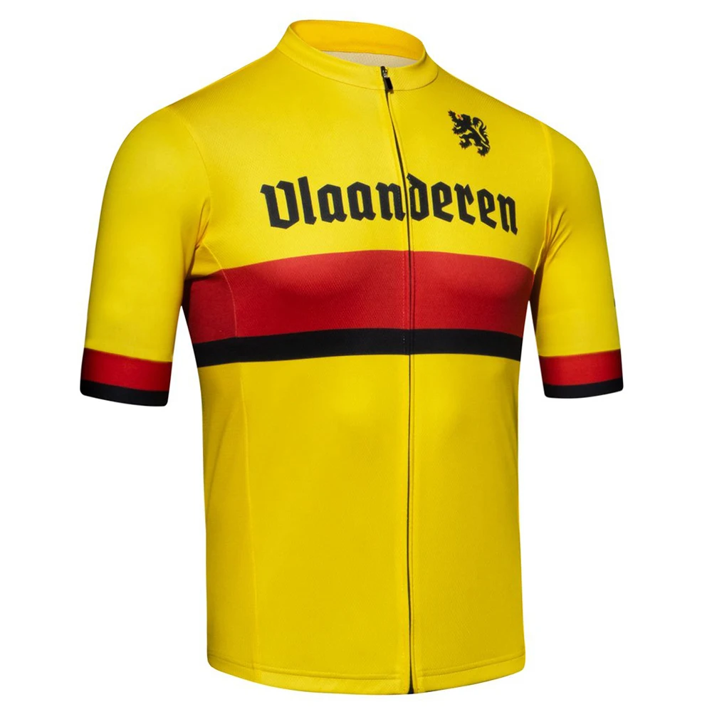 Фландрия Новинка короткий рукав Велоспорт Джерси Брюгге Бельгия Vlaanderen